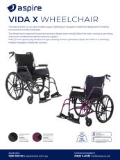 Aspire VIDA X Folding Manual Wheelchair