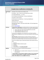 DVA National Guidelines - Complex Home Modifications