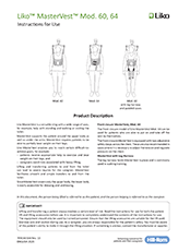 Liko Mastervest Mod 60 64 User Instructions